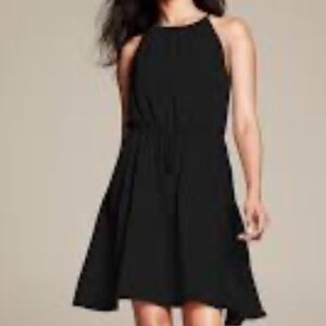 Banana Republic Elegant Black Halter Dress Size Mp